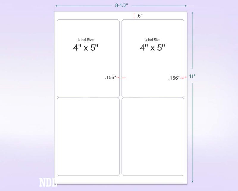 NextDayLabels - 8-1/2 x 11 Neon Color High Light Fluorescent Labels for Laser & Inkjet Printer (Green Fluorescent, 4 x 5-4 Per Page | 400 Labels) - Image 2